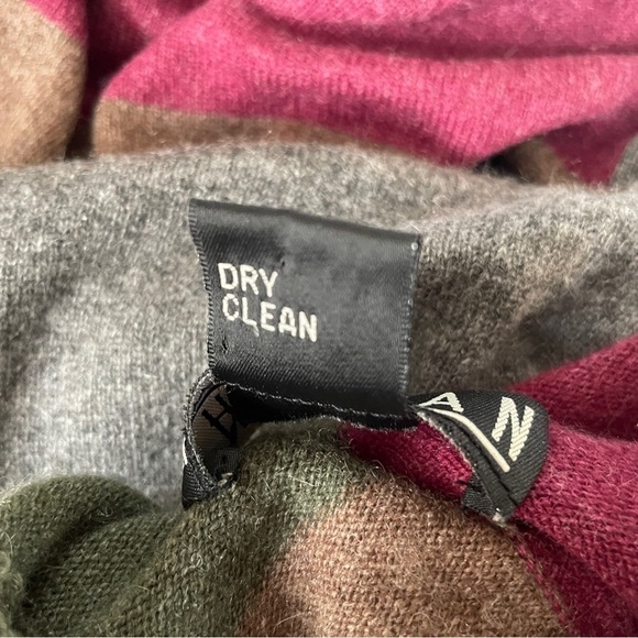 Thalian Sweater 100% Cashmere Mock Neck Color Block Sz. S - Picture 6 of 7